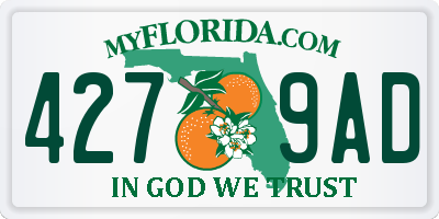 FL license plate 4279AD
