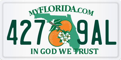 FL license plate 4279AL