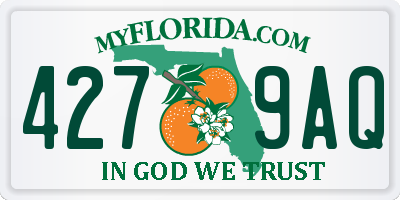 FL license plate 4279AQ