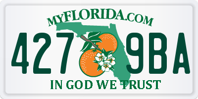 FL license plate 4279BA