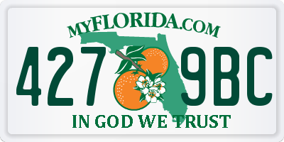 FL license plate 4279BC