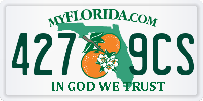 FL license plate 4279CS