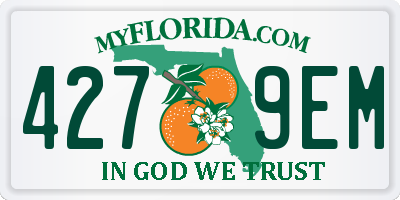 FL license plate 4279EM