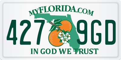 FL license plate 4279GD