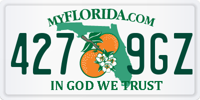 FL license plate 4279GZ