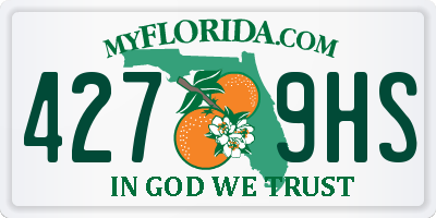 FL license plate 4279HS