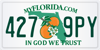 FL license plate 4279PY