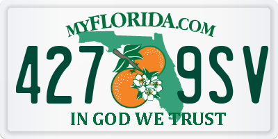 FL license plate 4279SV