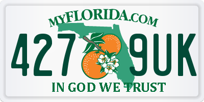 FL license plate 4279UK
