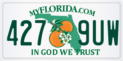 FL license plate 4279UW