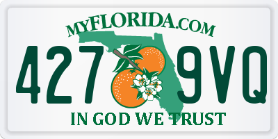 FL license plate 4279VQ