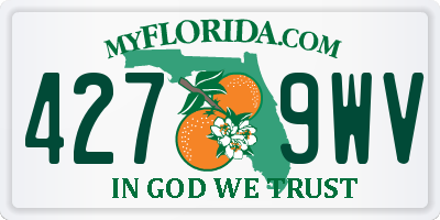 FL license plate 4279WV