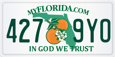 FL license plate 4279YO