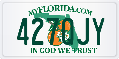 FL license plate 427QJY