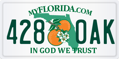 FL license plate 4280AK