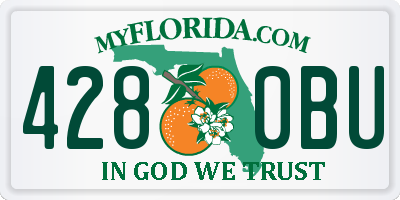 FL license plate 4280BU
