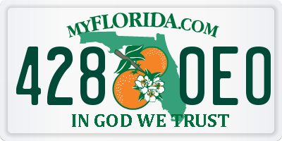FL license plate 4280EO