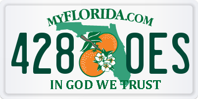 FL license plate 4280ES