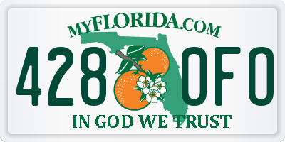 FL license plate 4280FO