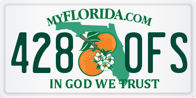 FL license plate 4280FS