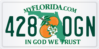 FL license plate 4280GN