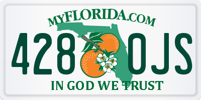 FL license plate 4280JS