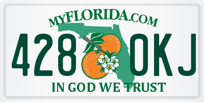 FL license plate 4280KJ