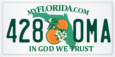 FL license plate 4280MA