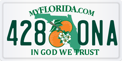 FL license plate 4280NA