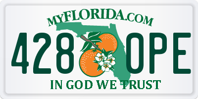 FL license plate 4280PE