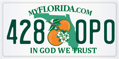 FL license plate 4280PO