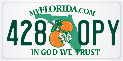 FL license plate 4280PY