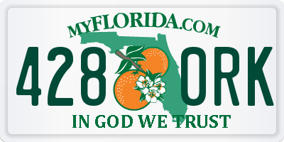 FL license plate 4280RK