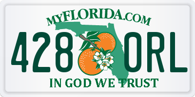 FL license plate 4280RL