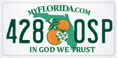 FL license plate 4280SP