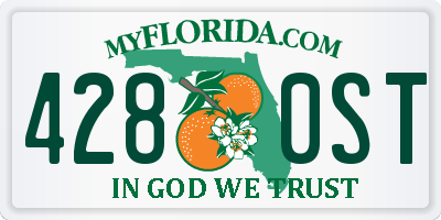 FL license plate 4280ST