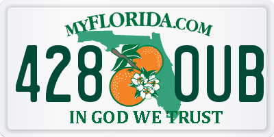 FL license plate 4280UB