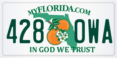 FL license plate 4280WA