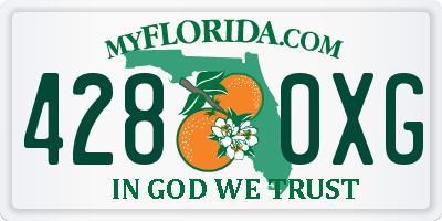 FL license plate 4280XG