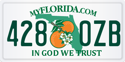 FL license plate 4280ZB