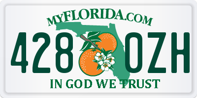 FL license plate 4280ZH
