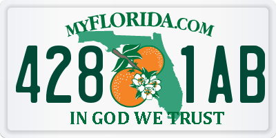 FL license plate 4281AB