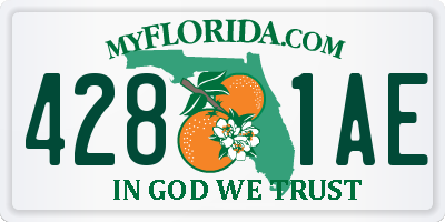 FL license plate 4281AE