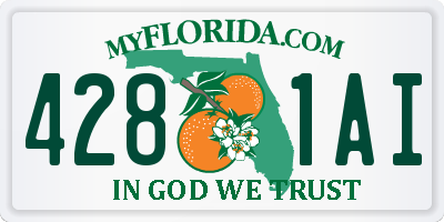 FL license plate 4281AI