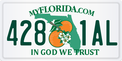 FL license plate 4281AL