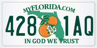 FL license plate 4281AQ