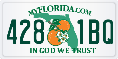 FL license plate 4281BQ