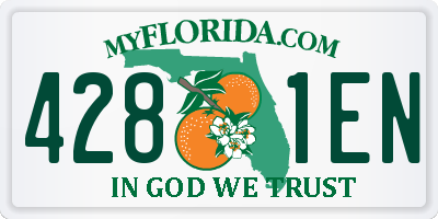 FL license plate 4281EN