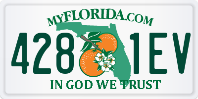 FL license plate 4281EV