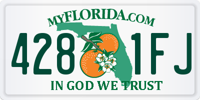 FL license plate 4281FJ